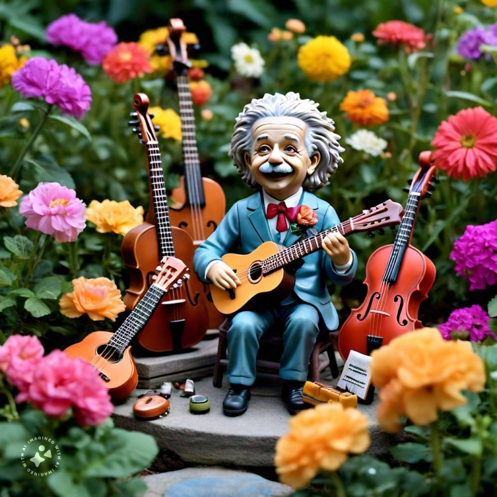 Einstein with musical activities